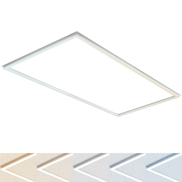 Luxrite 2x4 FT Edge-Lit LED Panel Light 5CCT 3000K-6500K 40/50/60W Up to 7800LM 0-10V Dimmable 100-277V ETL LR24166-1PK - main